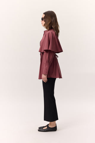 Cape Detail Shirt Dusty Rose