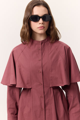Cape Detail Shirt Dusty Rose