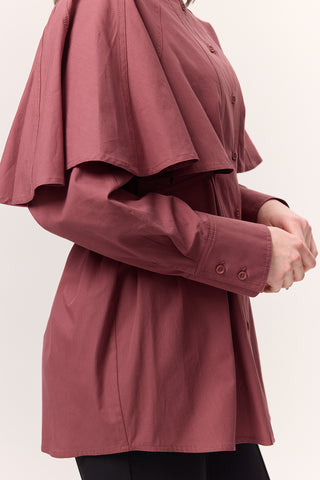 Cape Detail Shirt Dusty Rose