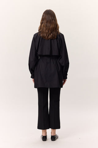 Trench-Style Shirt Black