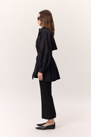 Trench-Style Shirt Black