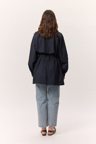 Trench-Style Shirt Navy Blue