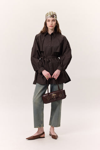 Trench-Style Shirt Chocolate