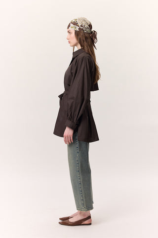 Trench-Style Shirt Chocolate