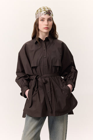 Trench-Style Shirt Chocolate