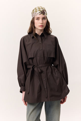 Trench-Style Shirt Chocolate