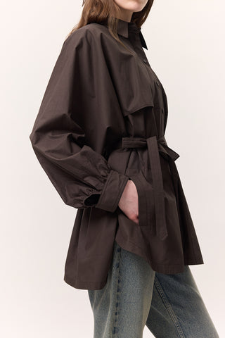 Trench-Style Shirt Chocolate
