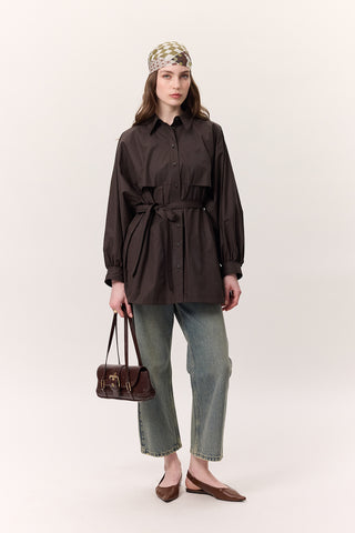 Trench-Style Shirt Chocolate