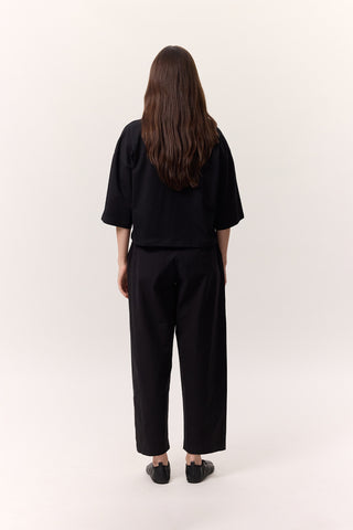 Short-Sleeve Crop T-Shirt Black