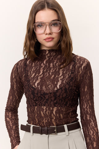 Lace Bodysuit Brown