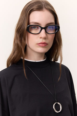 Contrast Long-Sleeve T-Shirt Black