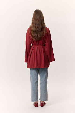 Oversized T-Shirt With Tie Detail Red