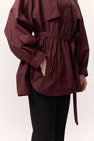 Trench-Style Shirt Burgundy