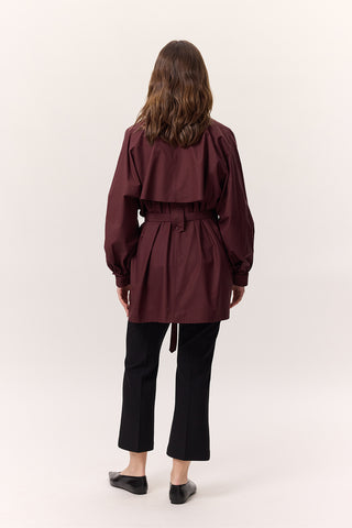 Trench-Style Shirt Burgundy