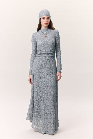 Long Lace Dress Blue
