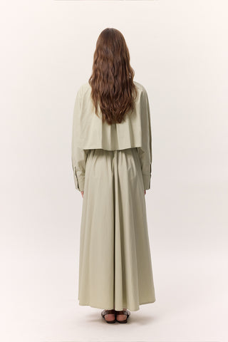 Trench-Style Shirt Dress Pistachio Green