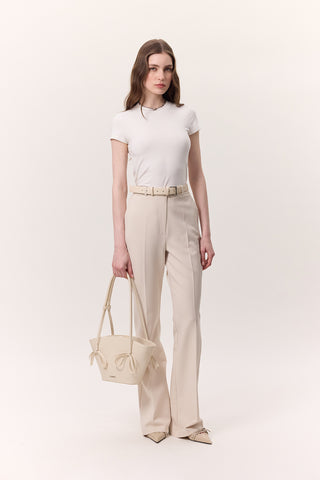 Premium Flare Fit Pantolon Stone