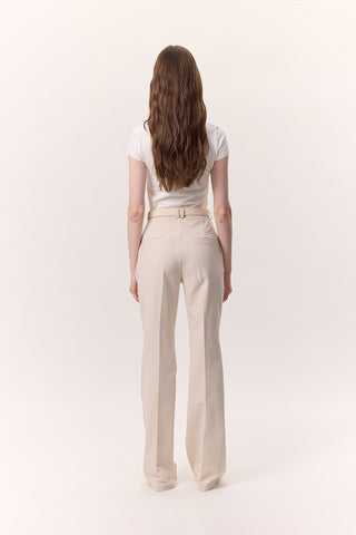Premium Flare Fit Pantolon Stone