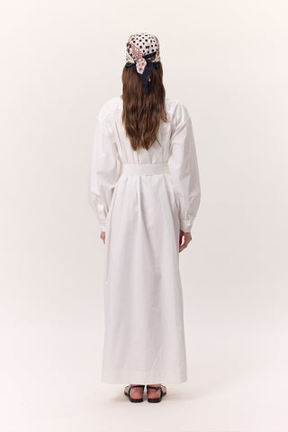 Ruched Detail Oversized Shirt Dress Ecru