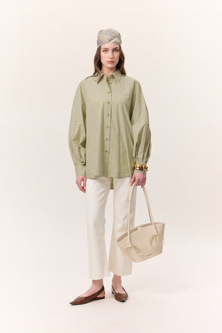 Wide Sleeve Shirt Pistachio