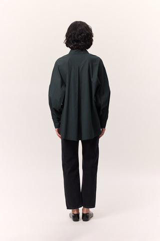 Wide Sleeve Shirt Navy Blue