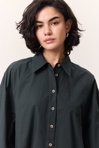 Wide Sleeve Shirt Navy Blue