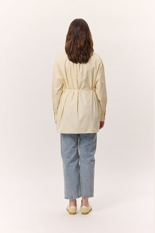 Striped Belted Shirt Yellow