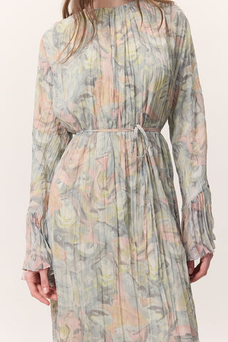 Patterned Crushed Tiered Dress Sophia Green