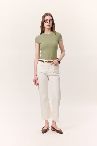 Sleeveless Stretch Bodysuit Pistachio Green