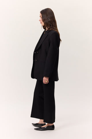 Straight-Leg Trousers Black