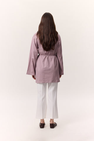 Oversized T-Shirt With Tie Detail Lilac
