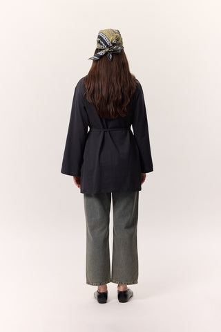 Oversized T-Shirt With Tie Detail Anthracite