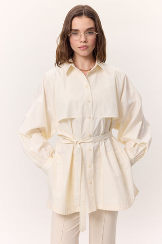 Trench-Style Shirt Soft Yellow