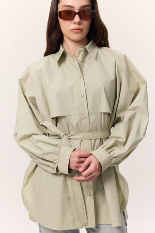 Trench-Style Shirt Pistachio Green