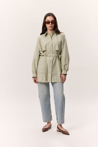 Trench-Style Shirt Pistachio Green