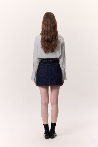 Fitted Shirt With Pintuck Detail Ice Blue