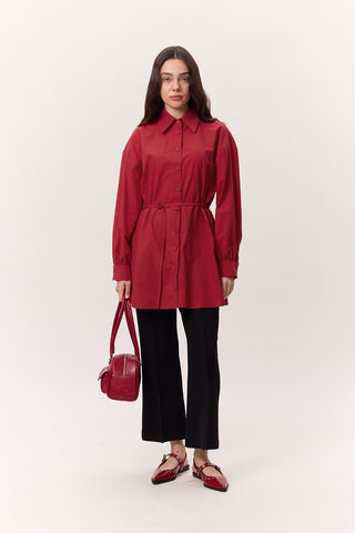 Belted Tunic Red