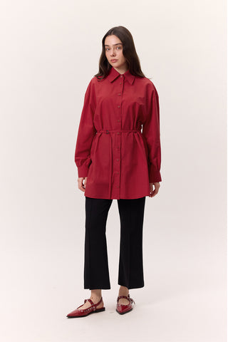 Belted Tunic Red