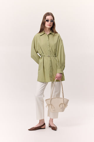 Belted Tunic Pistachio Green