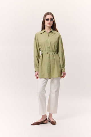 Belted Tunic Pistachio Green