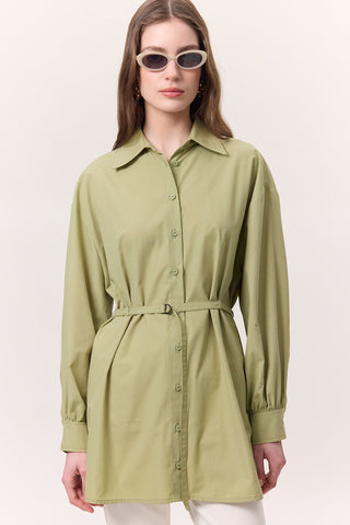 Belted Tunic Pistachio Green