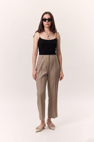 Straight-Leg Trousers Camel