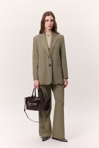 Arte Pocket Detail Shoulder Bag Dark Brown