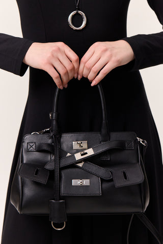 Arte Pocket Detail Shoulder Bag Black