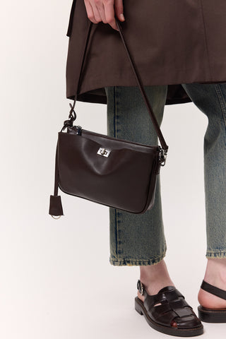 Arte Mini Baguette Bag Dark Brown