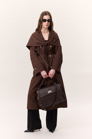 Arte Large Shoulder Bag Dark Brown