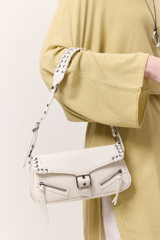 Buckle Detail Shoulder Bag Ecru