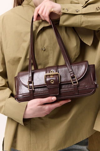 Mica Baguette Bag Brown