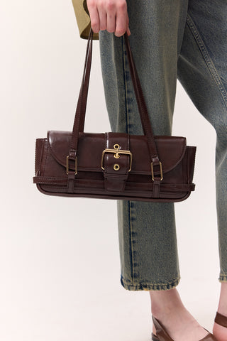 Mica Baguette Bag Brown