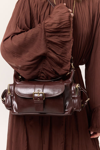 Mica Bag With Buckle Detail Brown